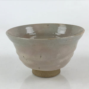 Japanese Ceramic Hagi Ware Green Tea Bowl Vtg Chawan Tea Ceremony Matcha GTB973