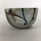 Japanese Ceramic Hagi Ware Sake Cup Vtg Guinomi Grey White Pottery GU974