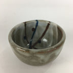 Japanese Ceramic Hagi Ware Sake Cup Vtg Guinomi Grey White Pottery GU974