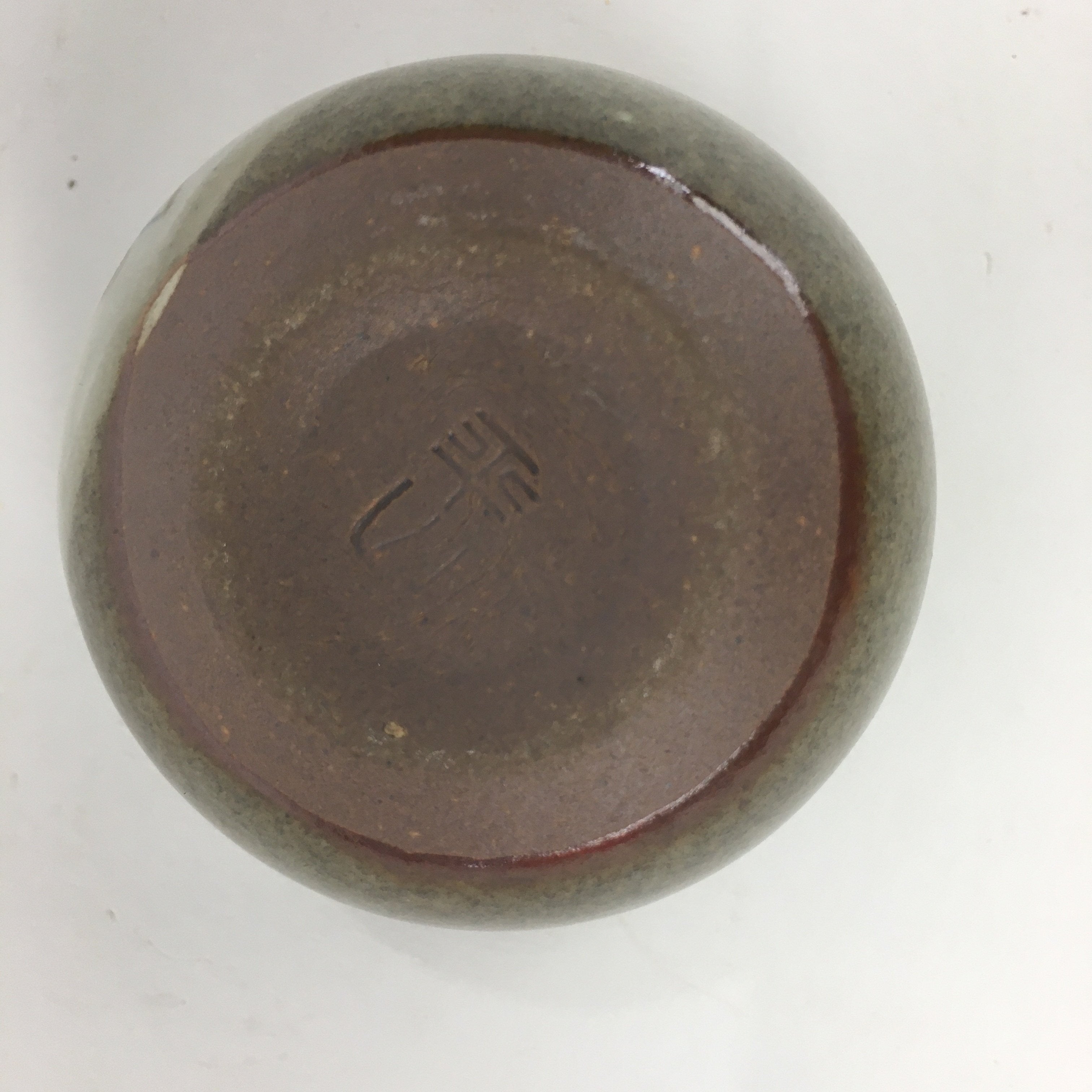 Japanese Ceramic Hagi Ware Sake Cup Vtg Guinomi Grey White Pottery GU974