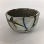 Japanese Ceramic Hagi Ware Sake Cup Vtg Guinomi Grey White Pottery GU974