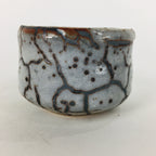 Japanese Ceramic Hagi Ware Sake Cup Vtg Guinomi Ochoko White Glaze GU907