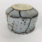Japanese Ceramic Hagi Ware Sake Cup Vtg Guinomi Ochoko White Glaze GU907