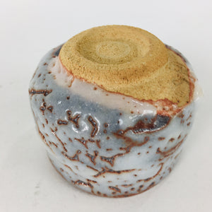 Japanese Ceramic Hagi Ware Sake Cup Vtg Guinomi Ochoko White Glaze GU908