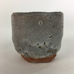 Japanese Ceramic Hagi Ware Sake Cup Vtg Guinomi White Red Clay Pottery GU975