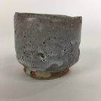 Japanese Ceramic Hagi Ware Sake Cup Vtg Guinomi White Red Clay Pottery GU975