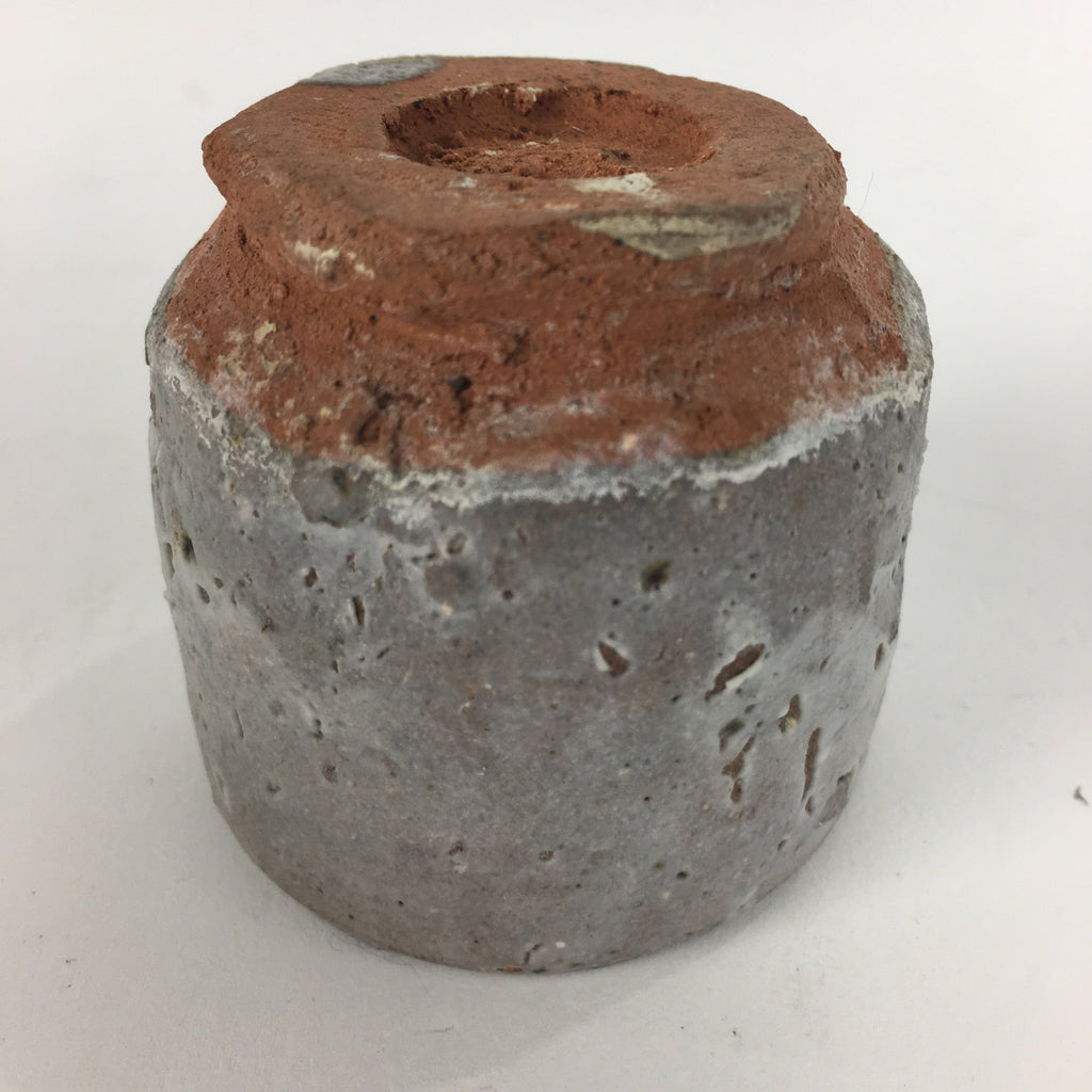 Japanese Ceramic Hagi Ware Sake Cup Vtg Guinomi White Red Clay Pottery GU975