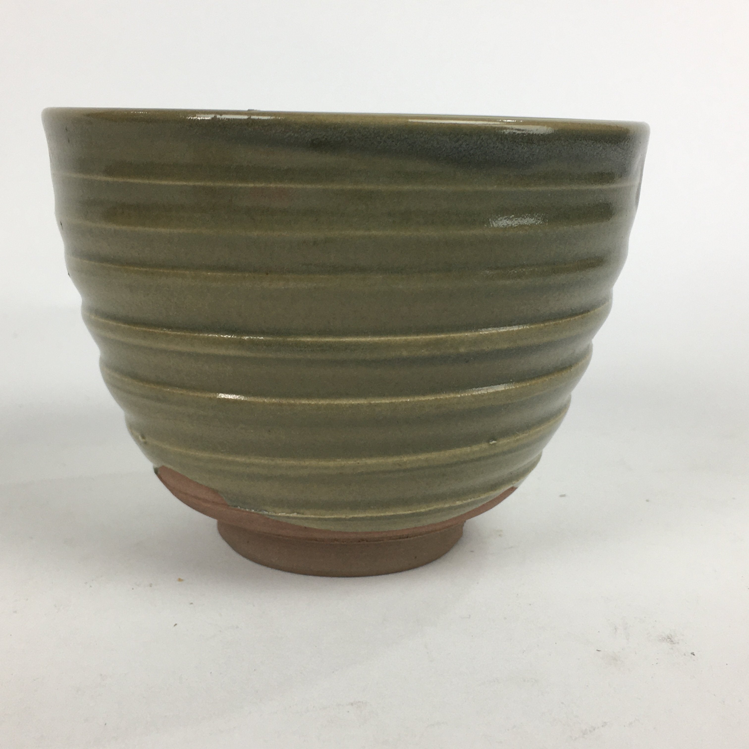 Japanese Ceramic Hagi Ware Tea Ceremony Bowl Vtg Chawan Gray Pottery GTB788