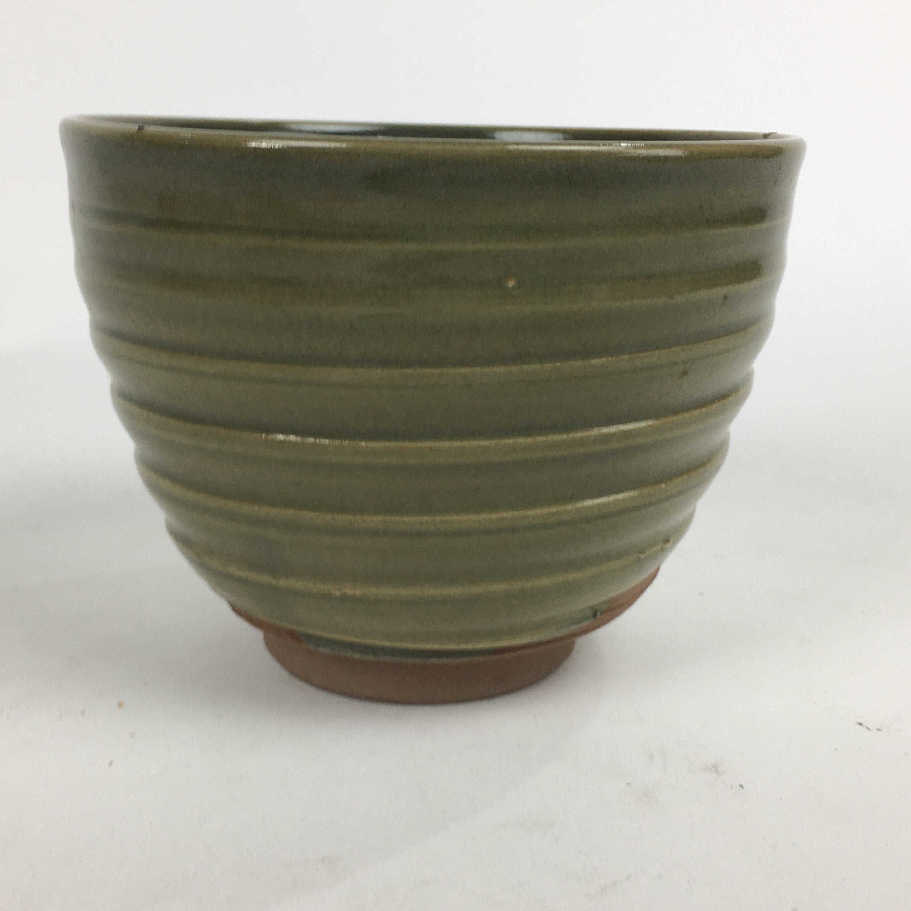 Japanese Ceramic Hagi Ware Tea Ceremony Bowl Vtg Chawan Gray Pottery GTB788