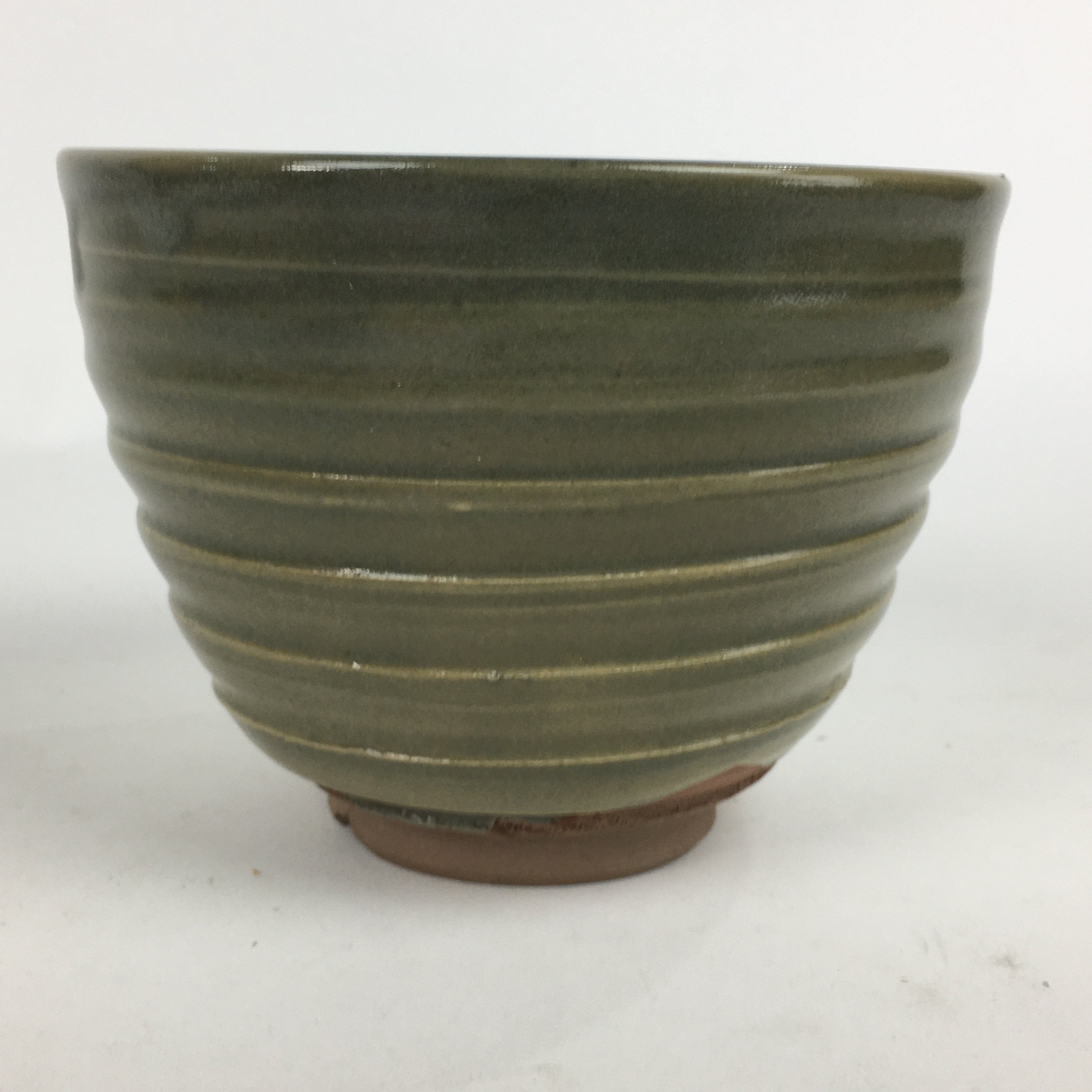 Japanese Ceramic Hagi Ware Tea Ceremony Bowl Vtg Chawan Gray Pottery GTB788