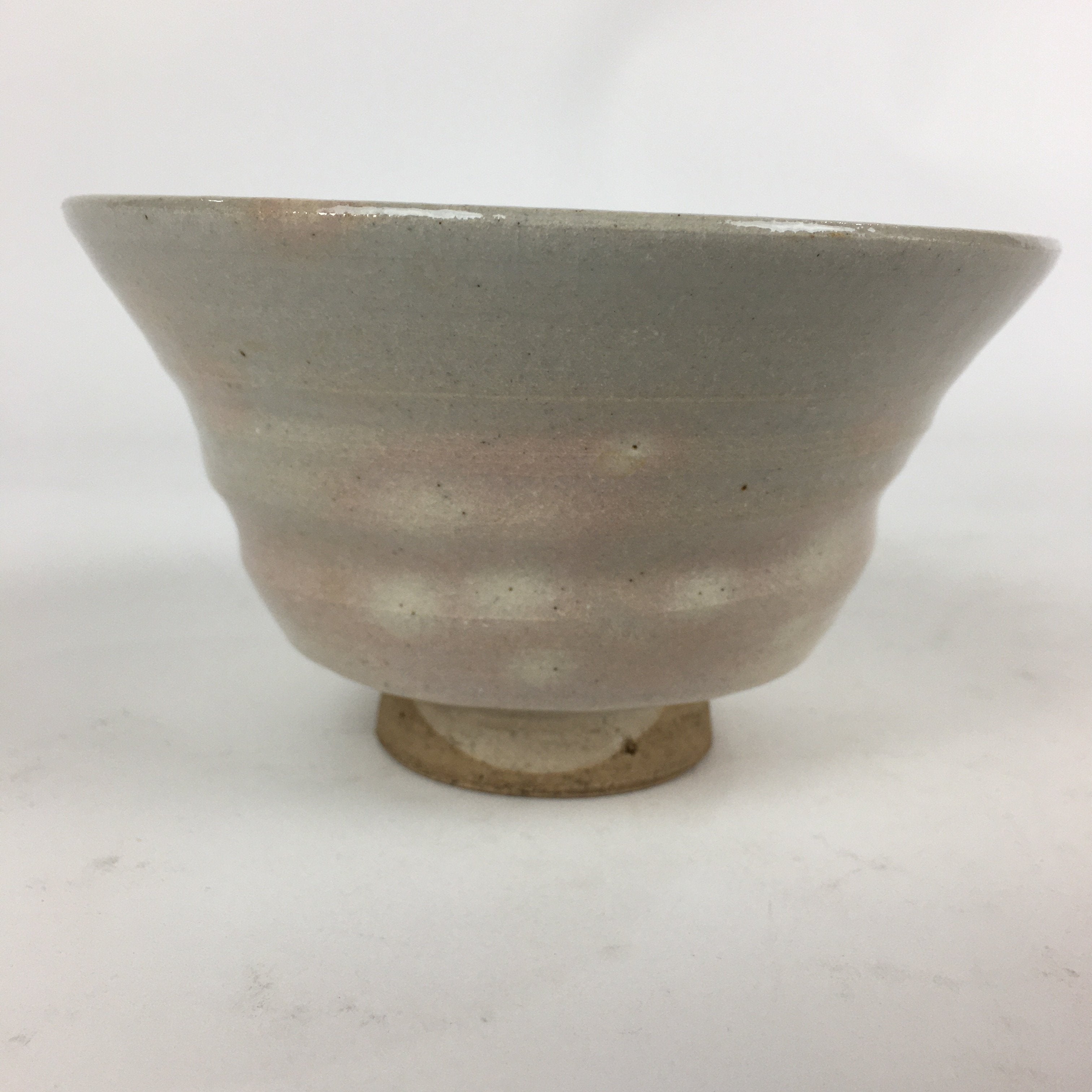 Japanese Ceramic Hagi Ware Tea Ceremony Bowl Vtg Chawan White Pottery GTB807