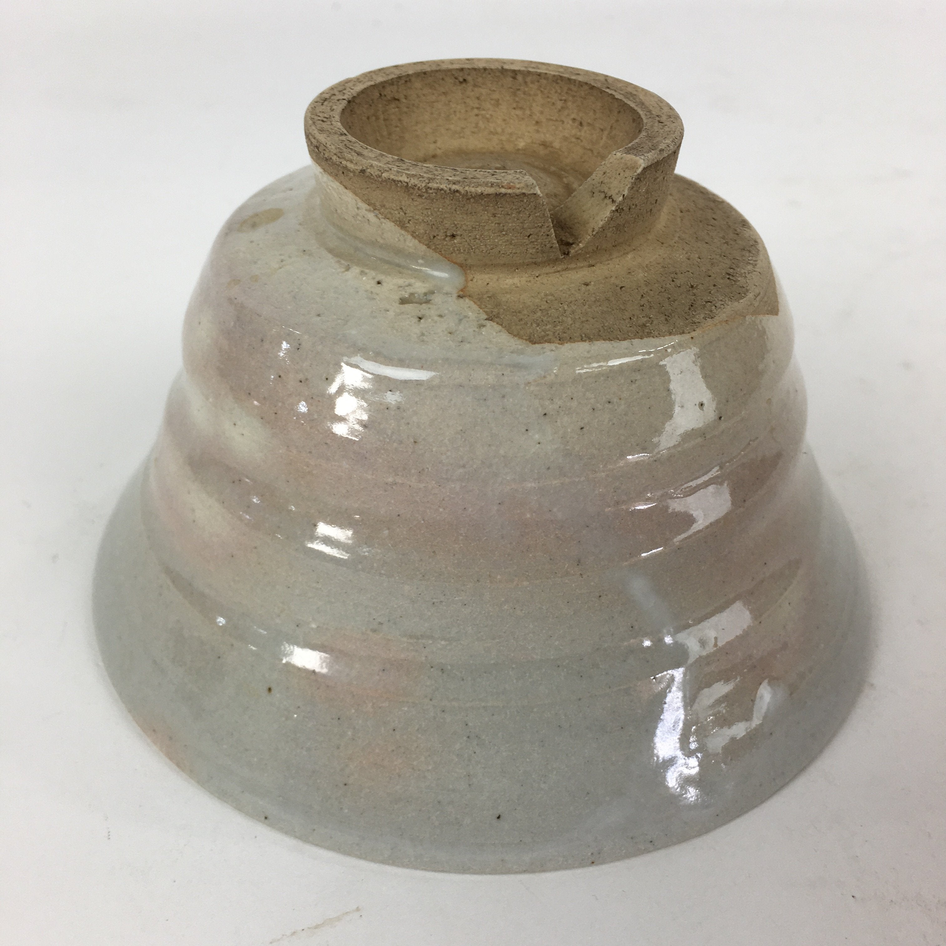 Japanese Ceramic Hagi Ware Tea Ceremony Bowl Vtg Chawan White Pottery GTB807
