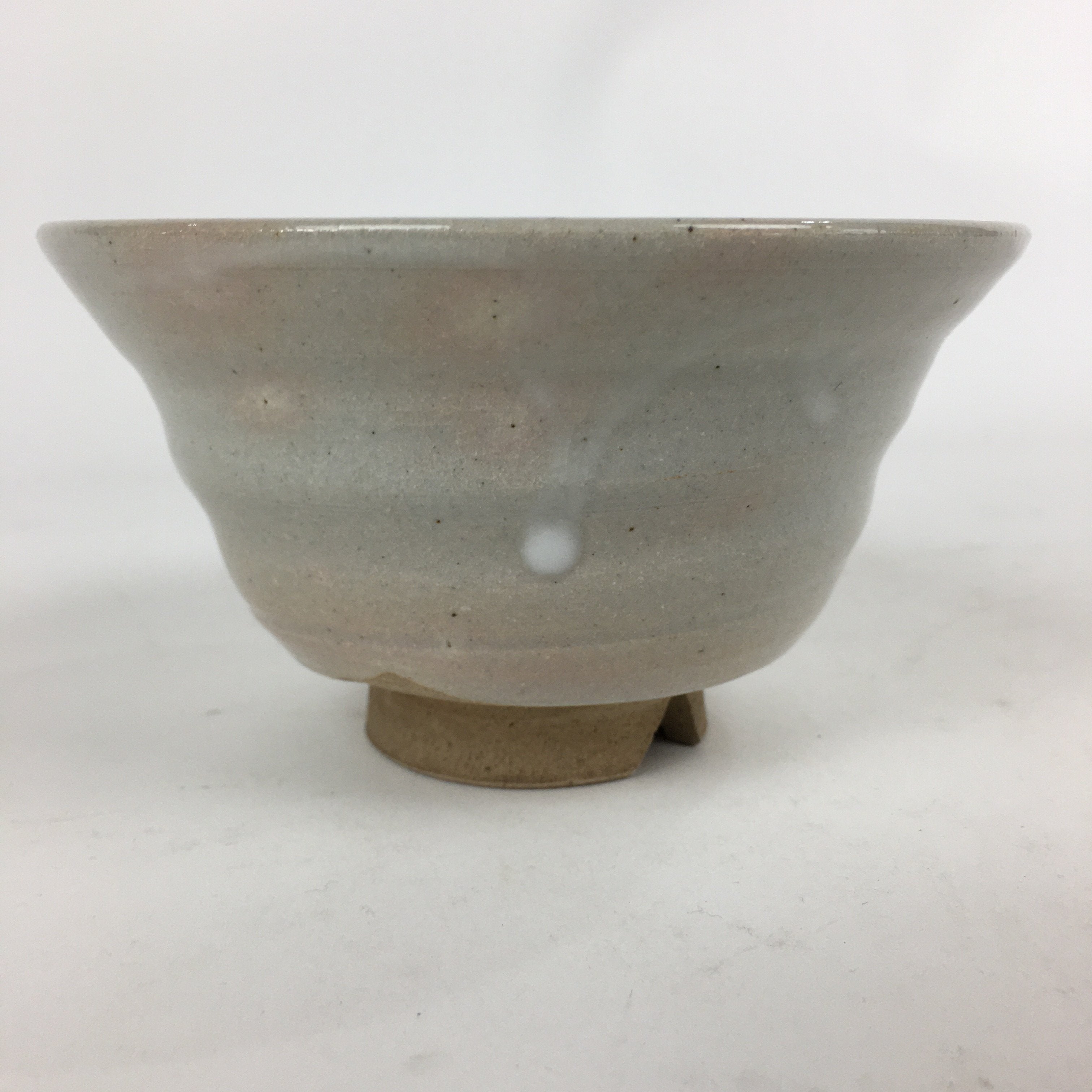 Japanese Ceramic Hagi Ware Tea Ceremony Bowl Vtg Chawan White Pottery GTB808
