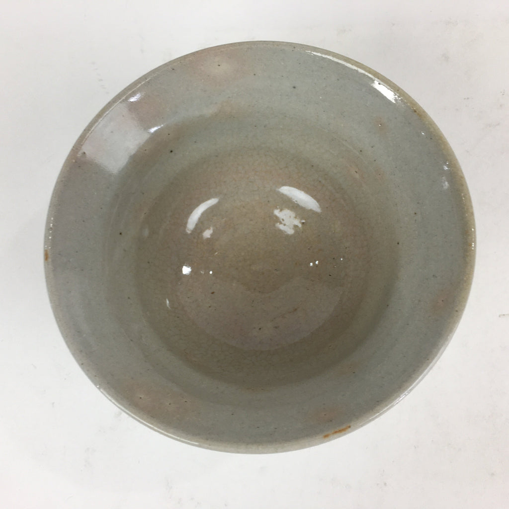 Japanese Ceramic Hagi Ware Tea Ceremony Bowl Vtg Chawan White Pottery GTB808