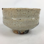 Japanese Ceramic Hagi Ware Tea Ceremony Green Tea Bowl Vtg White Chawan GTB833