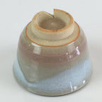 Japanese Ceramic Hagi Ware Teacup Yunomi Vtg White Glaze Sencha TC312