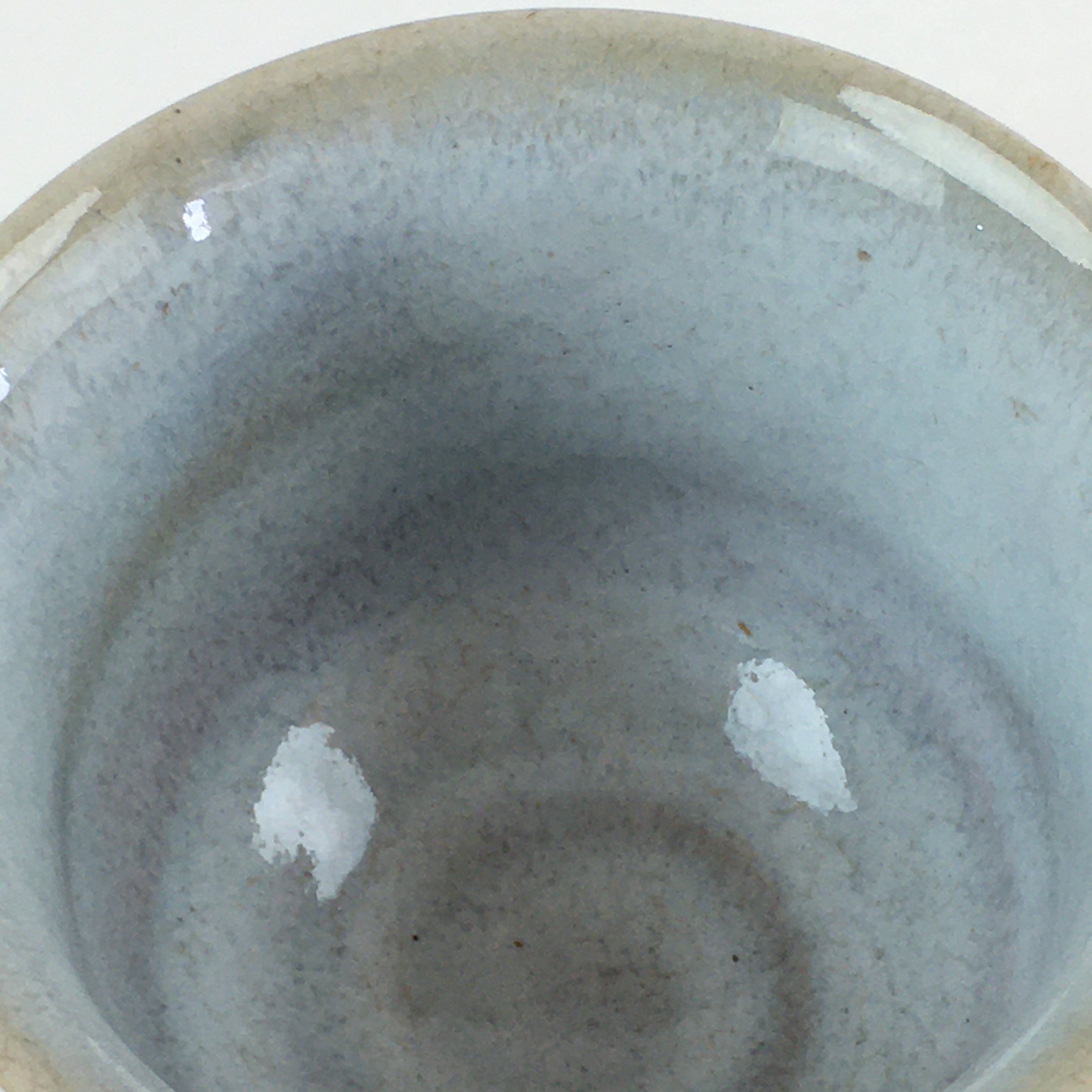 Japanese Ceramic Hagi Ware Teacup Yunomi Vtg White Glaze Sencha TC312