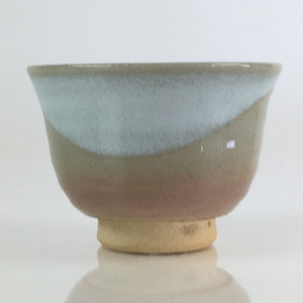 Japanese Ceramic Hagi Ware Teacup Yunomi Vtg White Glaze Sencha TC313