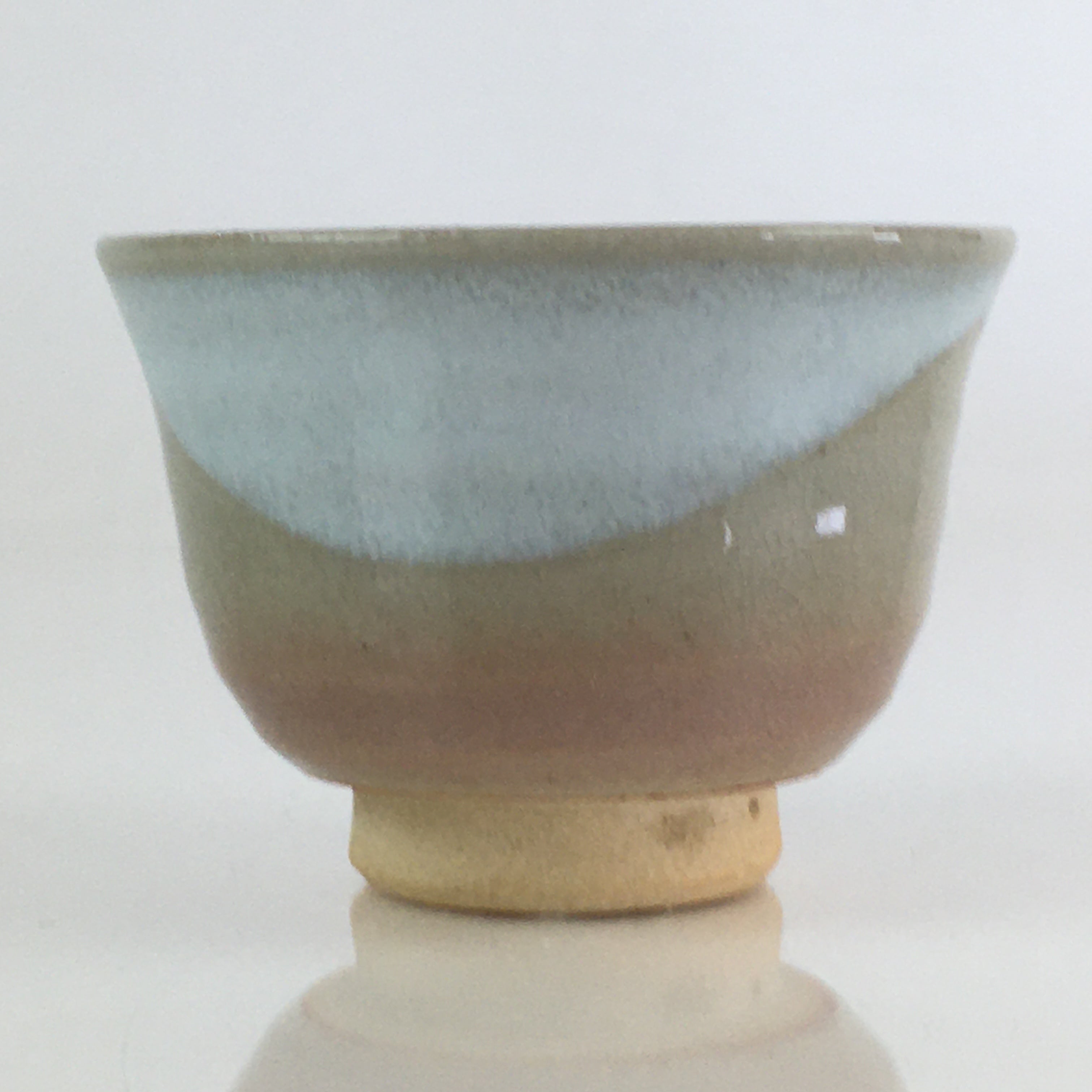 Japanese Ceramic Hagi Ware Teacup Yunomi Vtg White Glaze Sencha TC313