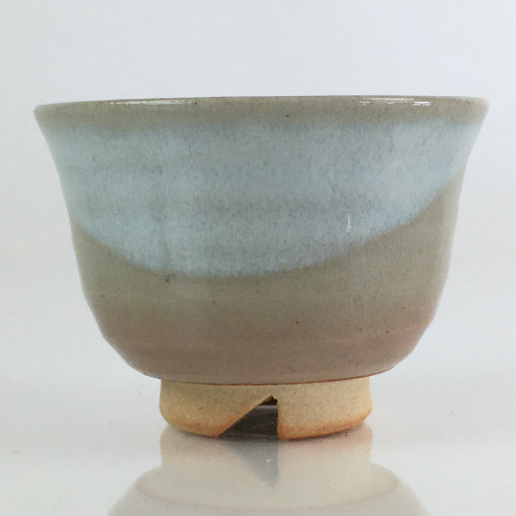 Japanese Ceramic Hagi Ware Teacup Yunomi Vtg White Glaze Sencha TC313