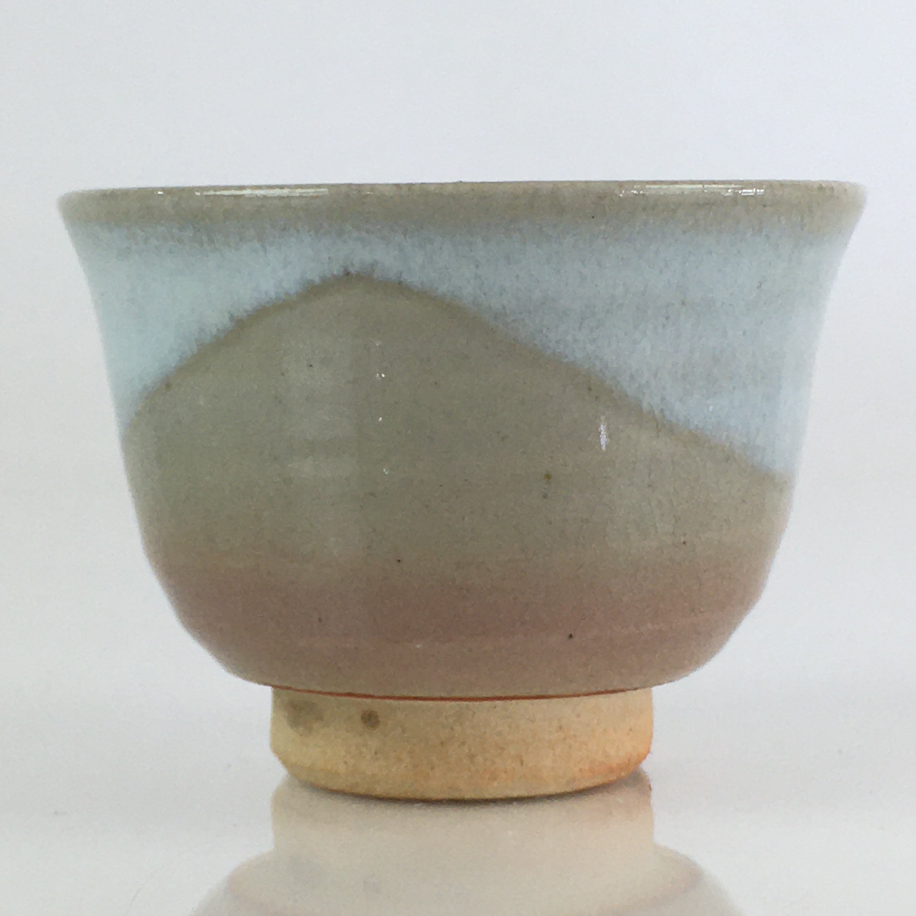 Japanese Ceramic Hagi Ware Teacup Yunomi Vtg White Glaze Sencha TC313