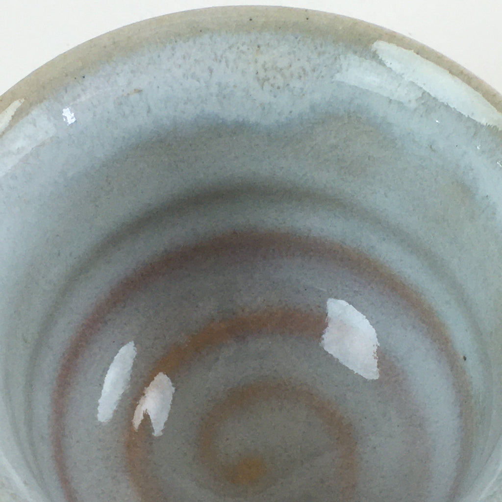 Japanese Ceramic Hagi Ware Teacup Yunomi Vtg White Glaze Sencha TC313