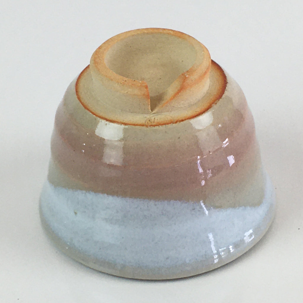 Japanese Ceramic Hagi Ware Teacup Yunomi Vtg White Glaze Sencha TC314