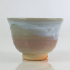Japanese Ceramic Hagi Ware Teacup Yunomi Vtg White Glaze Sencha TC314