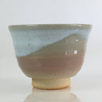 Japanese Ceramic Hagi Ware Teacup Yunomi Vtg White Glaze Sencha TC314