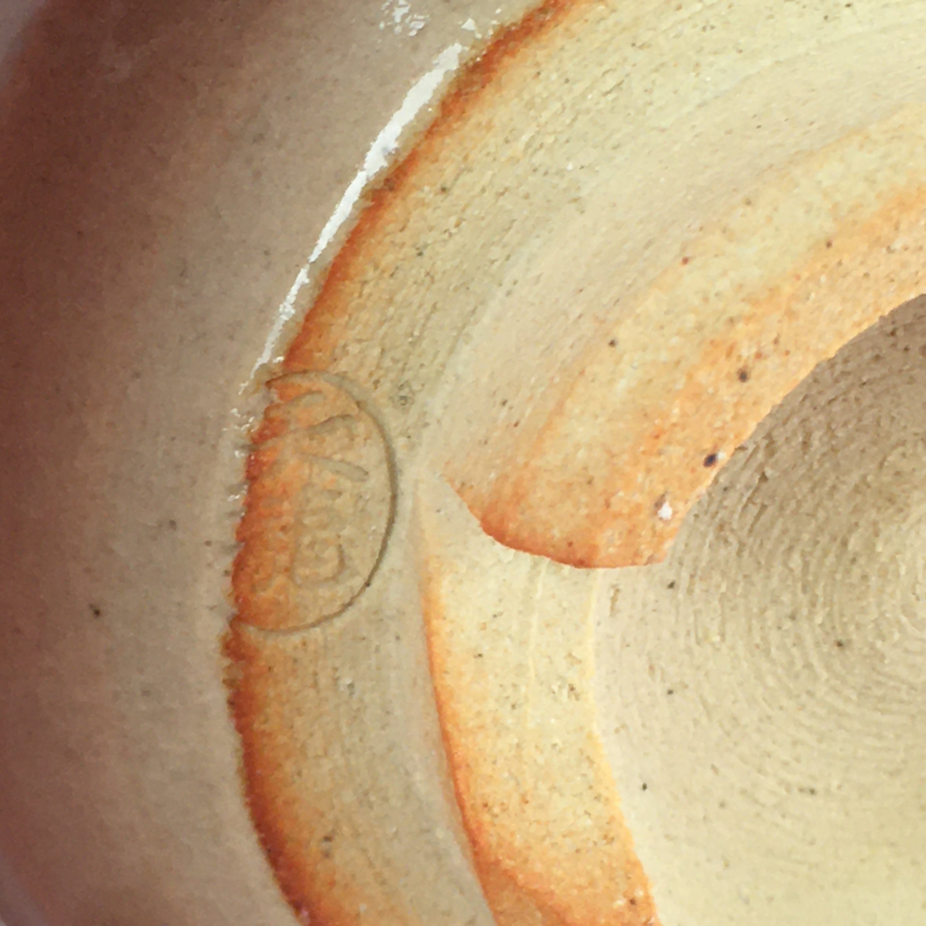 Japanese Ceramic Hagi Ware Teacup Yunomi Vtg White Glaze Sencha TC314
