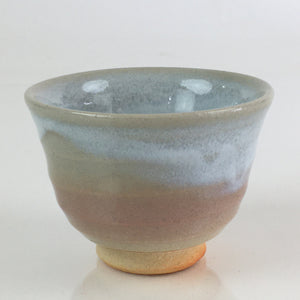 Japanese Ceramic Hagi Ware Teacup Yunomi Vtg White Glaze Sencha TC314
