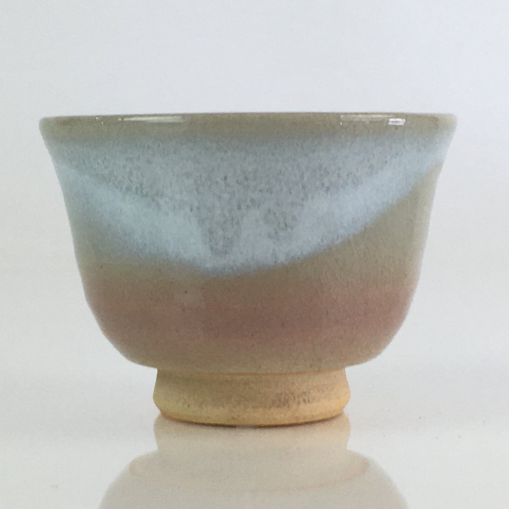 Japanese Ceramic Hagi Ware Teacup Yunomi Vtg White Glaze Sencha TC315
