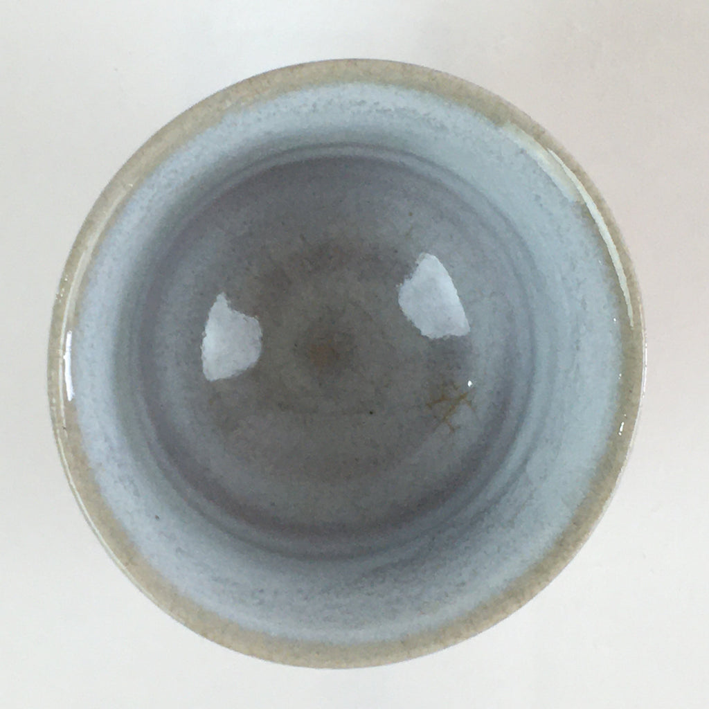 Japanese Ceramic Hagi Ware Teacup Yunomi Vtg White Glaze Sencha TC315