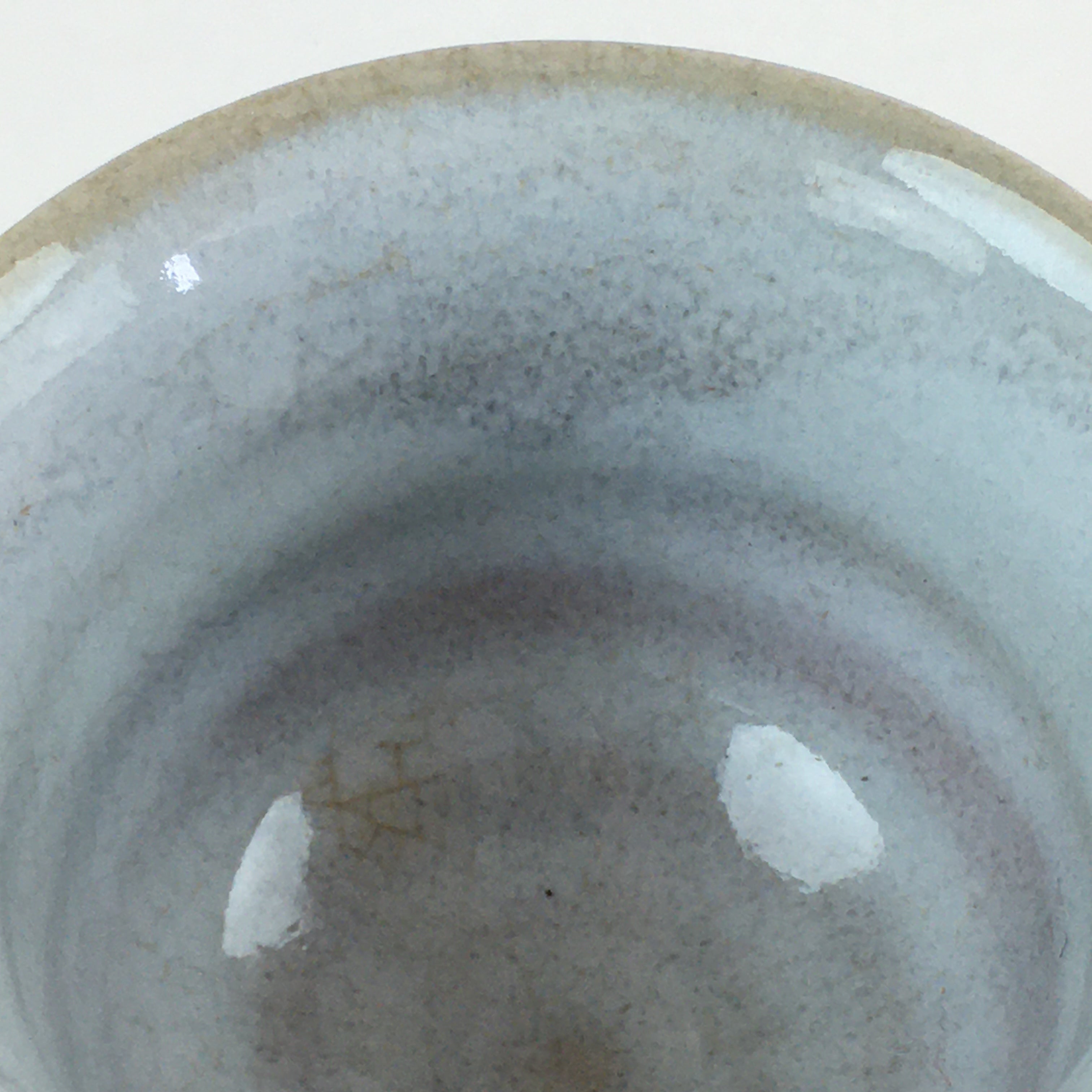 Japanese Ceramic Hagi Ware Teacup Yunomi Vtg White Glaze Sencha TC315