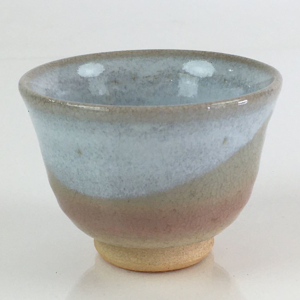 Japanese Ceramic Hagi Ware Teacup Yunomi Vtg White Glaze Sencha TC316