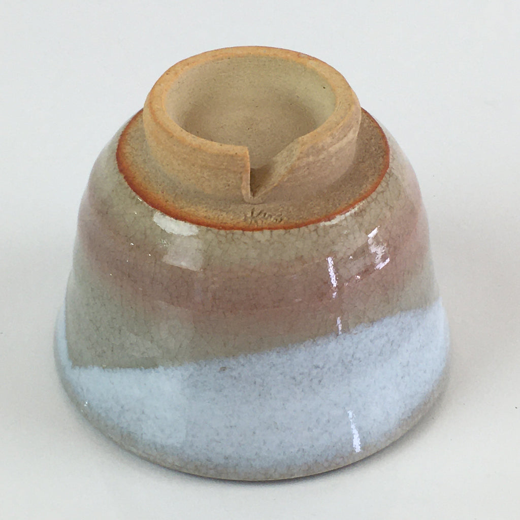 Japanese Ceramic Hagi Ware Teacup Yunomi Vtg White Glaze Sencha TC316