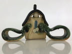 Japanese Ceramic Hina Doll Vtg Prince Girl's Day Festival Green Glaze ID470