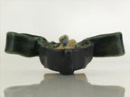 Japanese Ceramic Hina Doll Vtg Prince Girl's Day Festival Green Glaze ID470