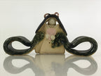 Japanese Ceramic Hina Doll Vtg Princess Girl's Day Festival Green Glaze ID471