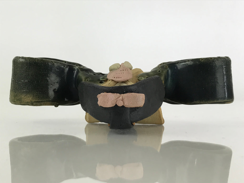 Japanese Ceramic Hina Doll Vtg Princess Girl's Day Festival Green Glaze ID471