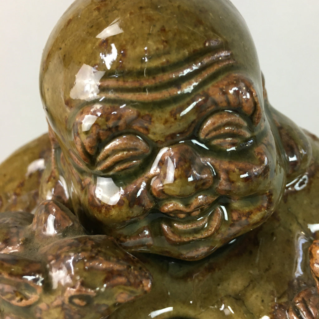 Japanese Ceramic Hotei-Son Statue Vtg 7 Gods Good Fortune Wealth BD540