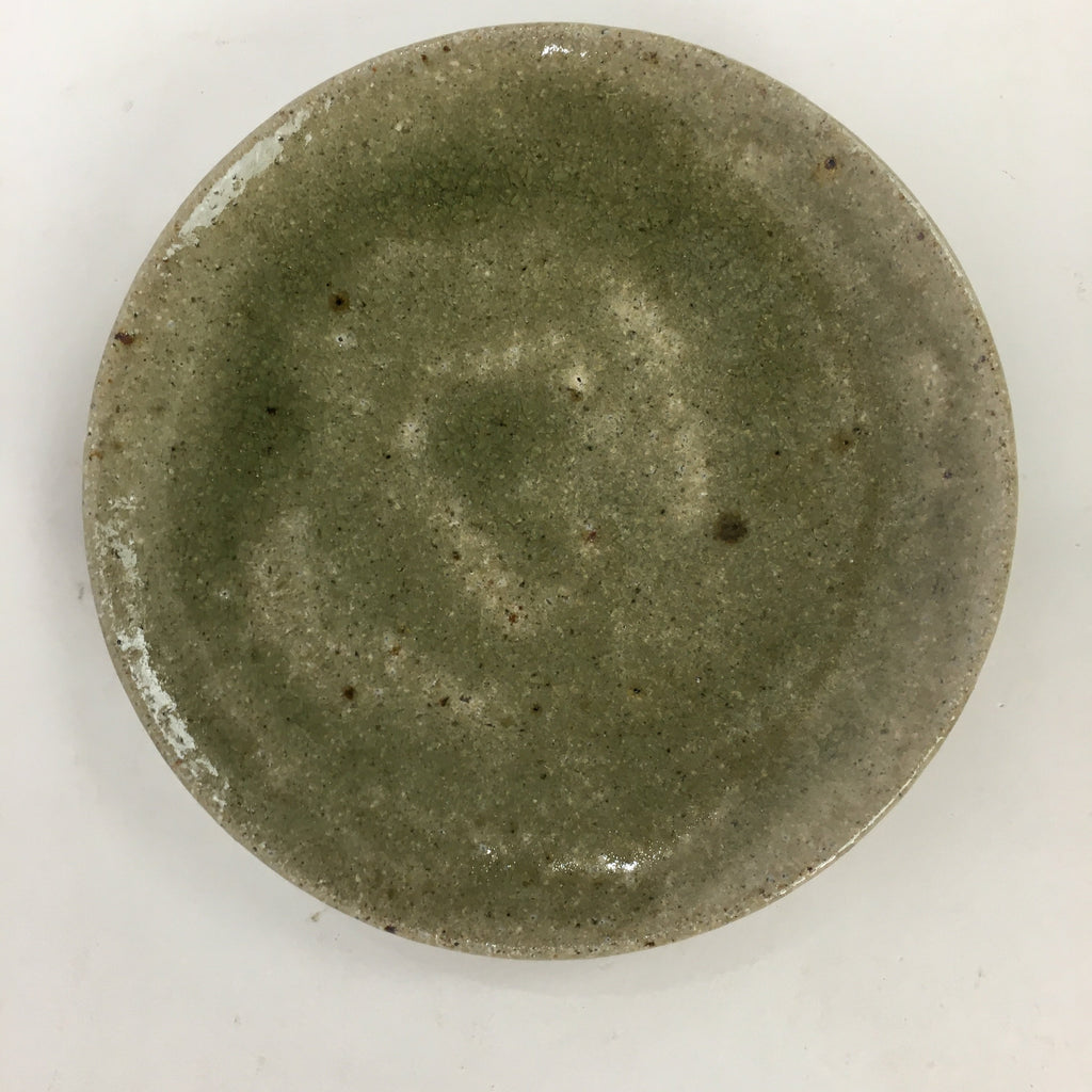 Japanese Ceramic Igayaki Teacup Mug Saucer Vtg Cup Plate Set Green Glaze PP571