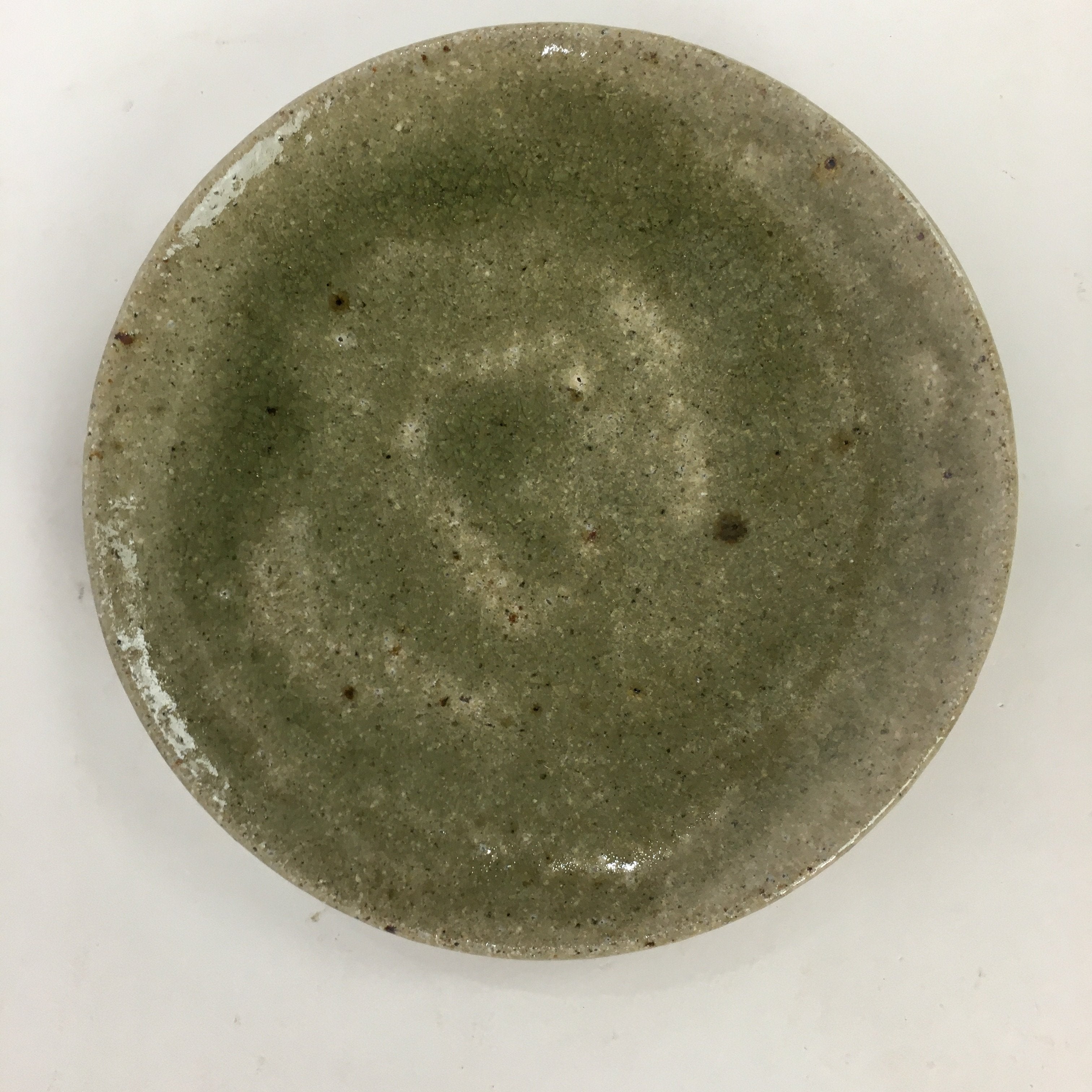 Japanese Ceramic Igayaki Teacup Mug Saucer Vtg Cup Plate Set Green Glaze PP571