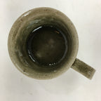 Japanese Ceramic Igayaki Teacup Mug Saucer Vtg Cup Plate Set Green Glaze PP571