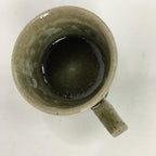 Japanese Ceramic Igayaki Teacup Mug Saucer Vtg Cup Plate Set Green Glaze PP573