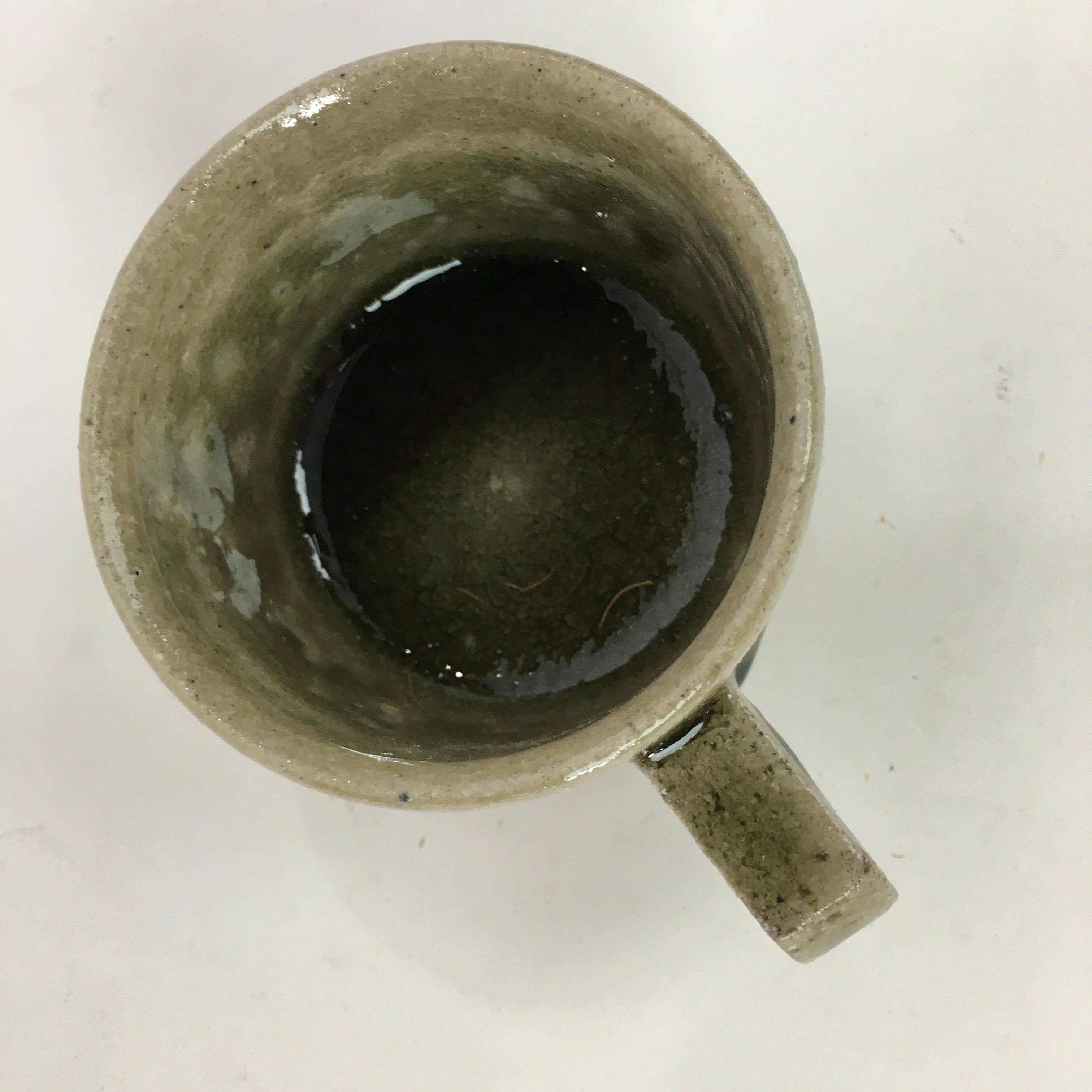 Japanese Ceramic Igayaki Teacup Mug Saucer Vtg Cup Plate Set Green Glaze PP573