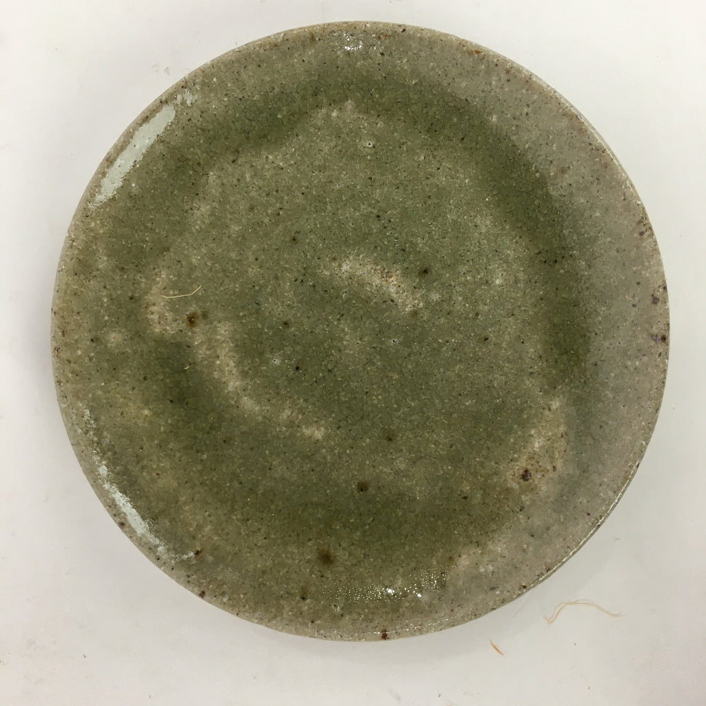 Japanese Ceramic Igayaki Teacup Mug Saucer Vtg Cup Plate Set Green Glaze PP575