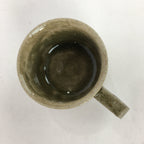 Japanese Ceramic Igayaki Teacup Mug Saucer Vtg Cup Plate Set Green Glaze PP576
