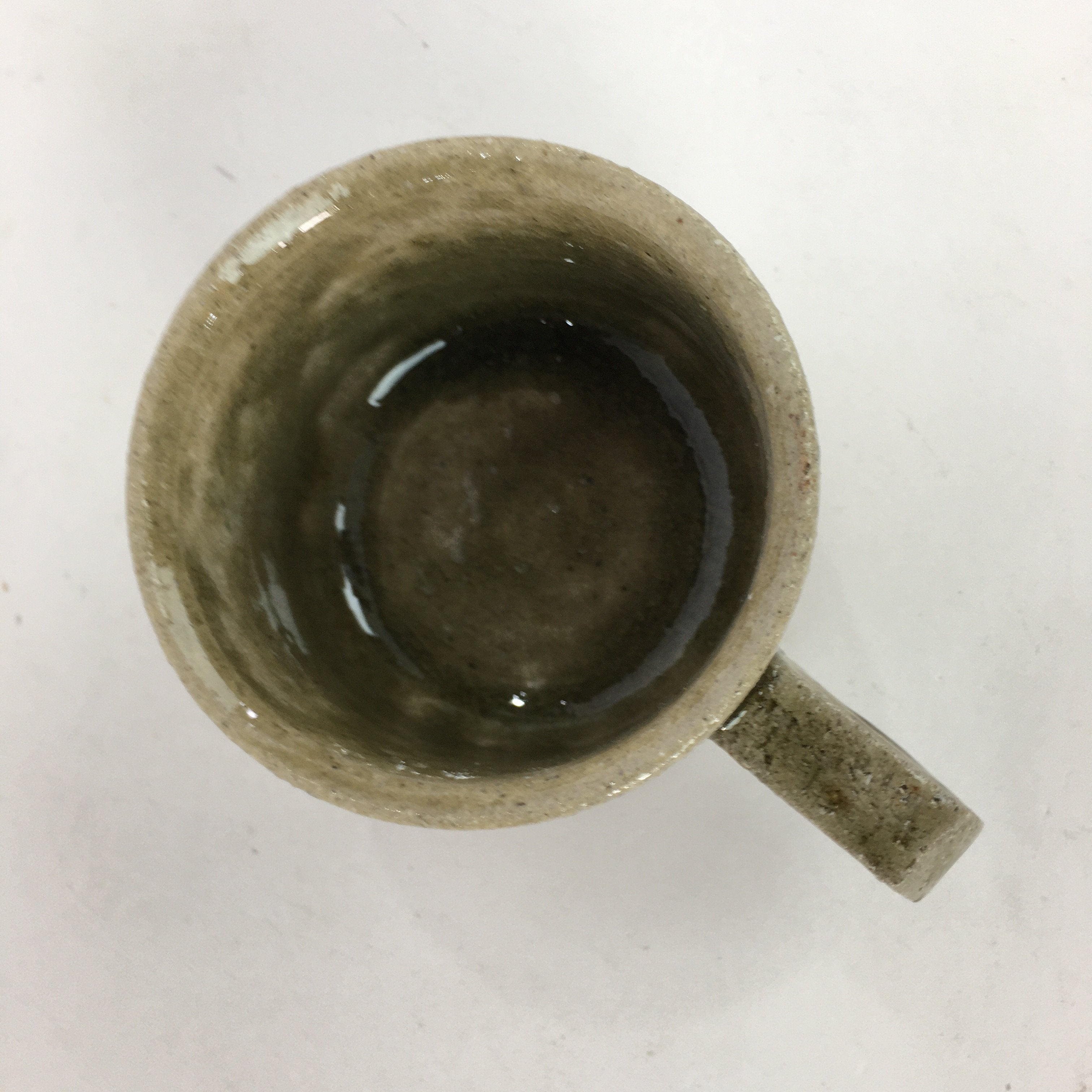 Japanese Ceramic Igayaki Teacup Mug Saucer Vtg Cup Plate Set Green Glaze PP576