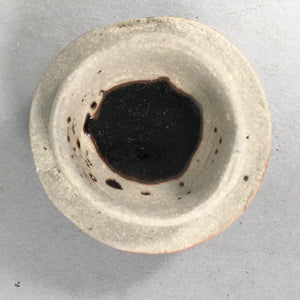 Japanese Ceramic Incense Container Vtg Pottery Kogo Black Tear Drop PP397